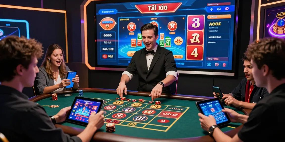 Diverse players enjoying live casino games on https://gemwin.pics/, showcasing excitement and interaction in a vibrant gaming environment.