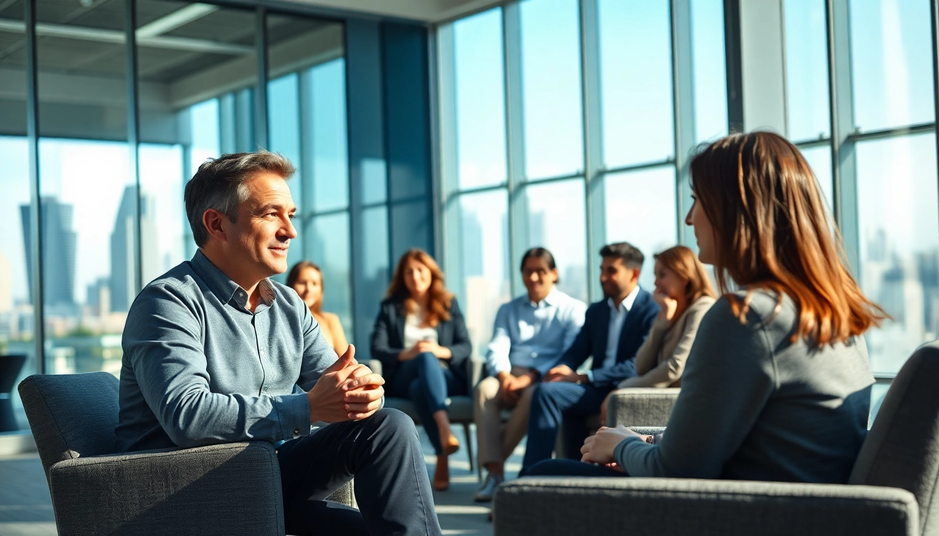 Headhunter Ingenieure engagiert in einem Interview mit Kandidaten in einem modernen Büro.