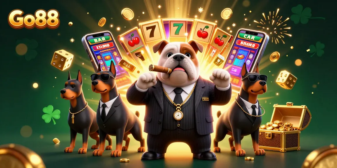 Experience thrilling gaming at Go88 with vibrant scenes of slots and casino excitement.