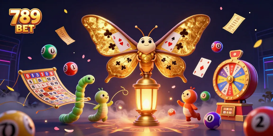 Experience the vibrant thrill of 789 BET with a dynamic 3D casino scene featuring lottery elements.