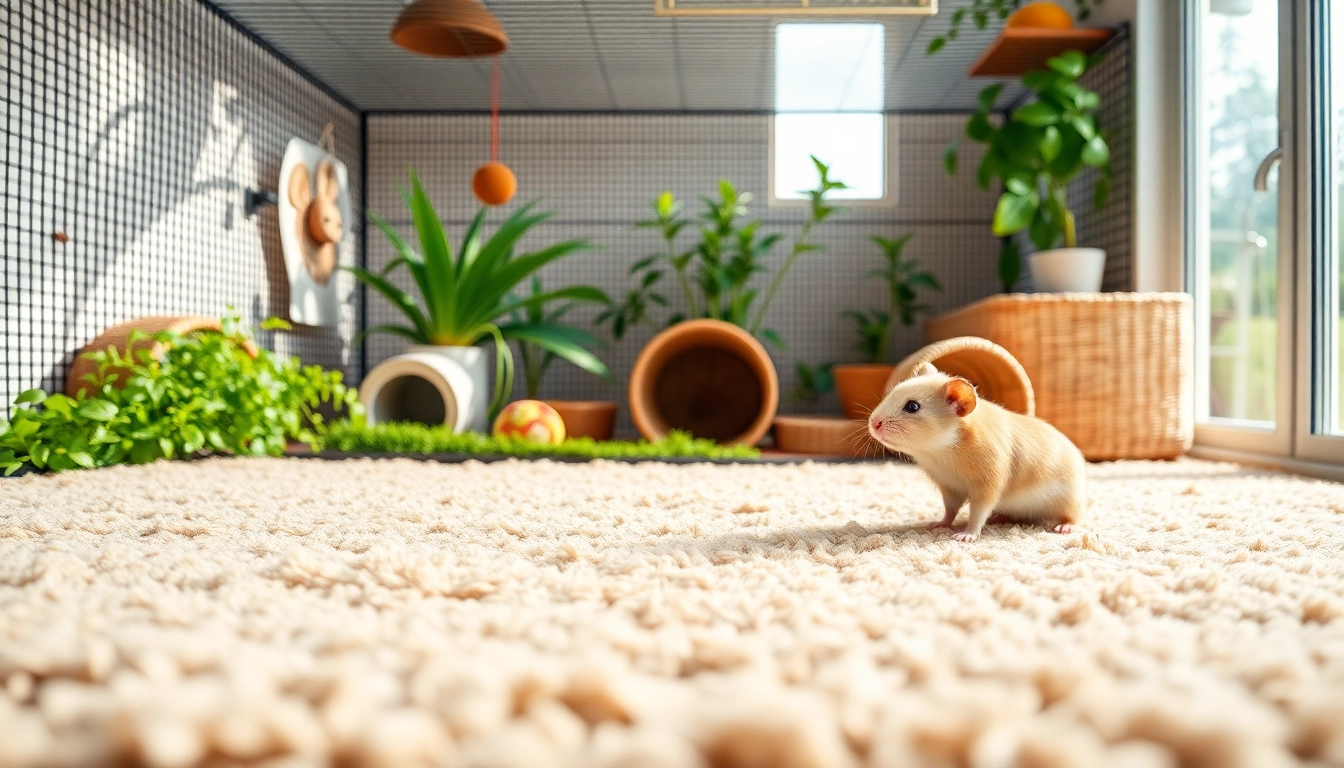 Nagermatte in einem gemütlichen Tiergehege, ideal für kleine Nager.