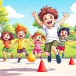 Bewegungsspiele mit Kindern im Freien. Details jetzt lesen ueber kreative Spielideen.